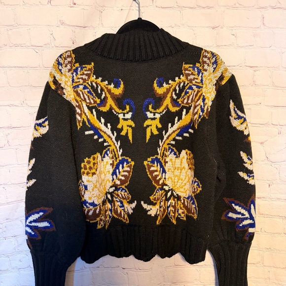 Farm Rio Arabesque Balloon-Sleeve Sweater Size Large - Picture 6 of 12